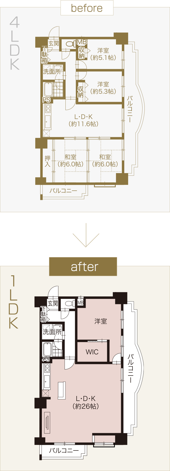 費用事例 福岡県 中古マンション 戸建てのリノベーション工事 プラスリノベ